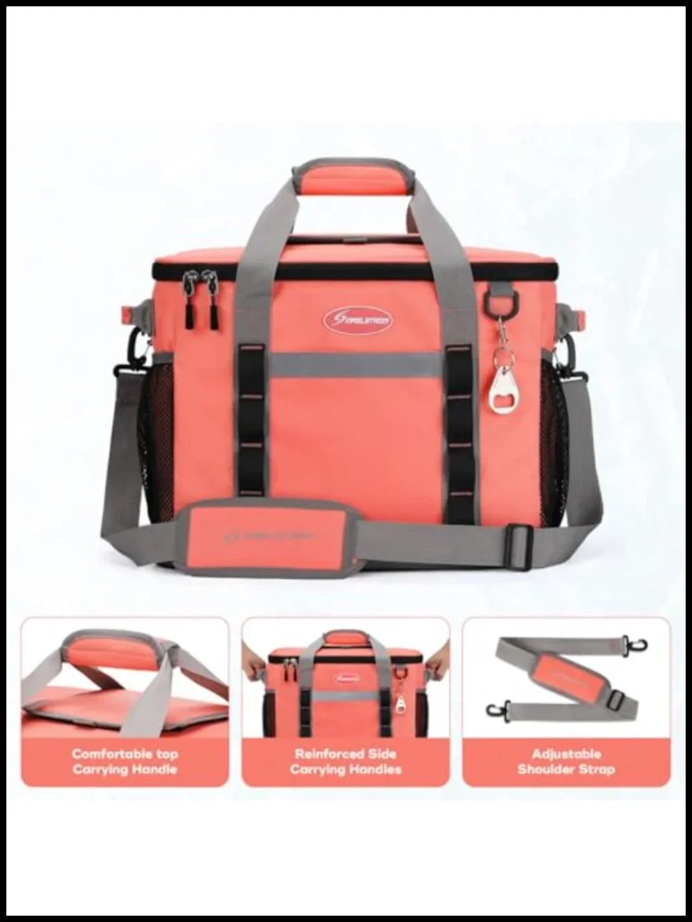 35 Can Soft Cooler Bag Flip-Top Insulated Leak Proof Camping Picnic Outdoor
